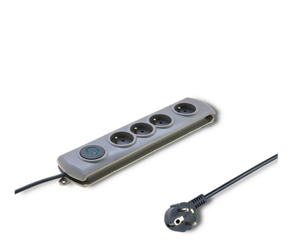 Listwa zasilająca QOLTEC Quick Switch, 4 gniazda, 1,5m, szara 50163